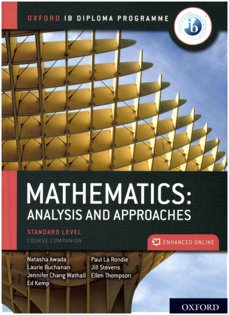 SHELF 9780198427100 IB Mathematics Analysis and Approaches SL 60p