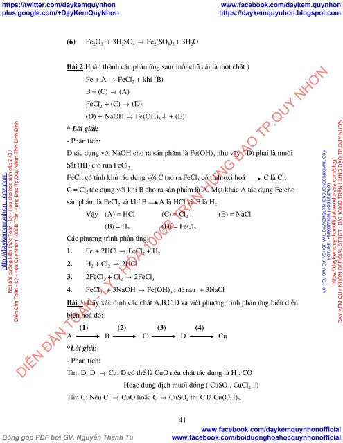  tài Hệ thống BT nhằm BD HSG môn hóa 8, Rèn kĩ năng giải bài tập định tính hóa vô cơ