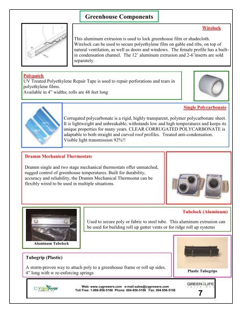 Product Catalogue - CY Grower Supplies LTD.