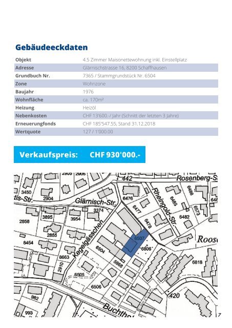 Verkaufsdokumentation Glärnischstrasse 16, 8200 Schaffhausen