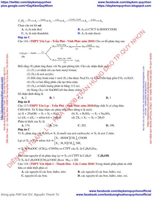 231 câu lý thuyết đại cương hóa hữu cơ có trong kì thi THPT Quốc Gia 2019