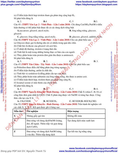 231 câu lý thuyết đại cương hóa hữu cơ có trong kì thi THPT Quốc Gia 2019