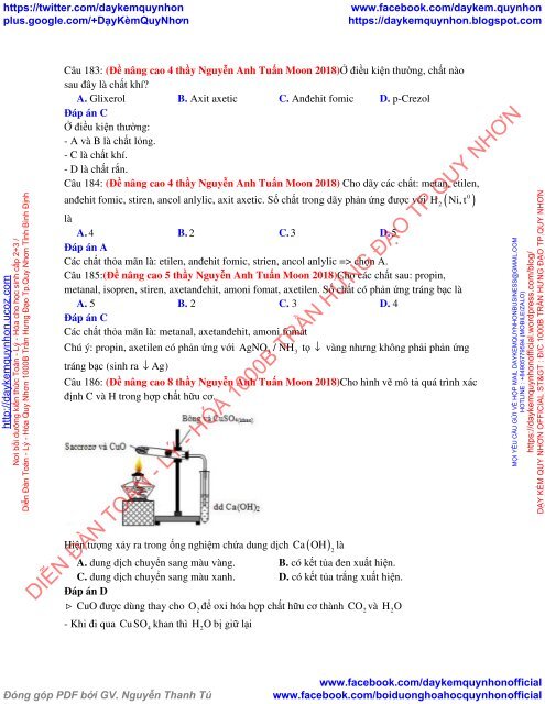 231 câu lý thuyết đại cương hóa hữu cơ có trong kì thi THPT Quốc Gia 2019