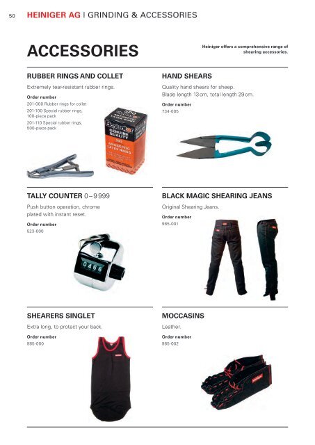 Heiniger - Product catalogue 2019