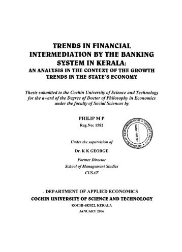 Trends in Financial Intermediation by the Banking System in Kerala