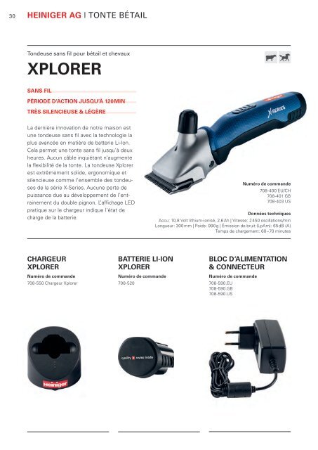 Heiniger - Catalogue des produits 2019