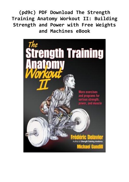 pd9c) PDF Download The Strength Training Anatomy Workout II: Building