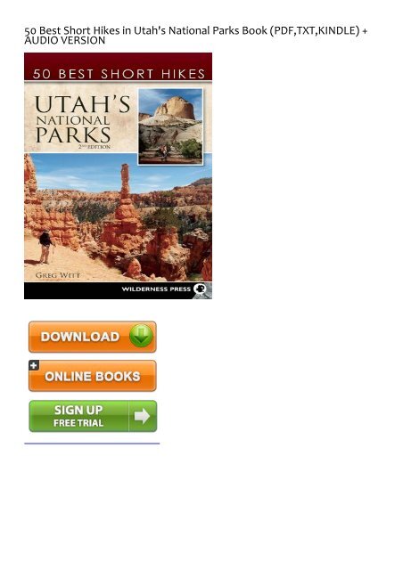 (FUNNY) 50 Best Short Hikes in Utah's National Parks eBook PDF Download