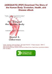 (ADEQUATE) [PDF] Download The Story of the Human Body: Evolution, Health, and Disease eBook