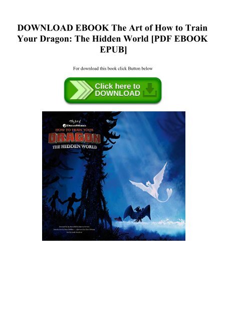 DOWNLOAD EBOOK The Art of How to Train Your Dragon The Hidden World [PDF EBOOK EPUB]