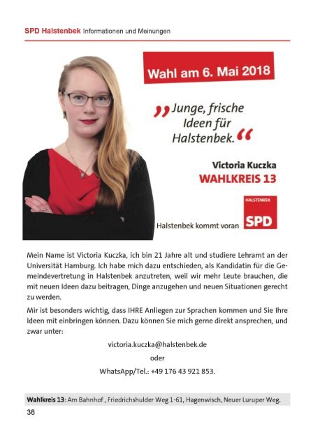 SPD Halstenbek – Informationen & Meinungen April 2018