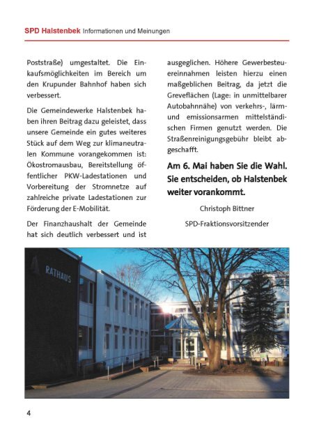 SPD Halstenbek – Informationen & Meinungen April 2018
