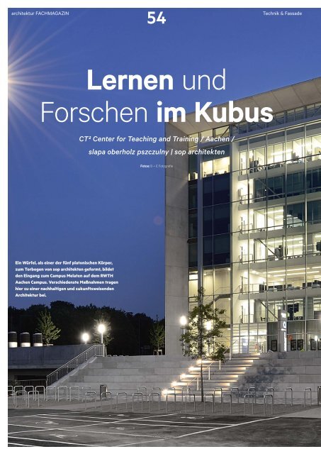 architektur Fachmagazin Ausgabe 2  2019