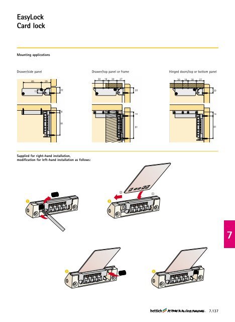 Automatic door bolt - Hettich