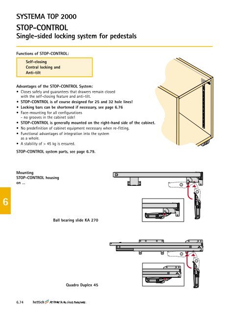 SYSTEMA TOP 2000 STOP-CONTROL PLUS - Hettich