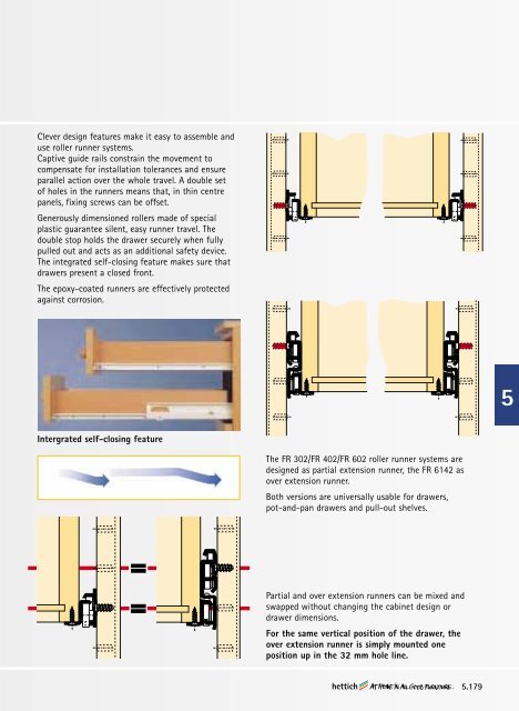 Roller runner system FR 402 with one-sided captive guide ... - Hettich