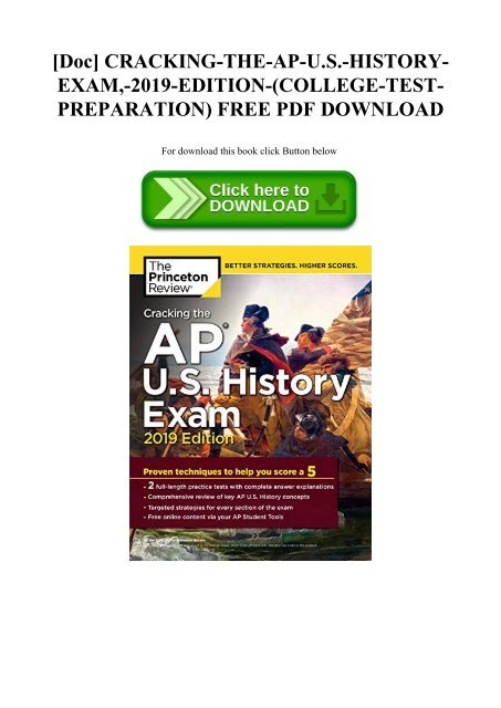 [Doc] CRACKING-THE-AP-U.S.-HISTORY-EXAM -2019-EDITION-(COLLEGE-TEST-PREPARATION) FREE PDF DOWNLOAD