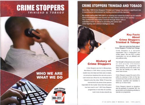 Crime Stoppers Who we are what we do 2