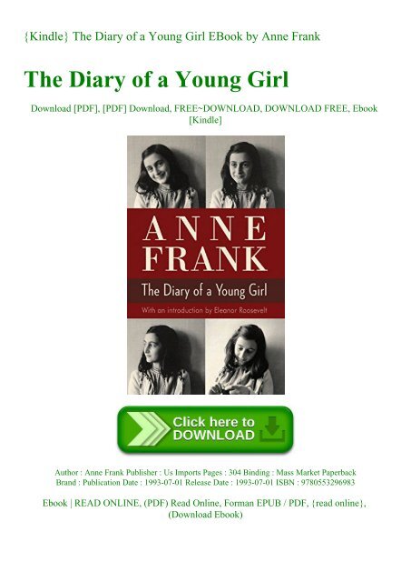{Kindle} The Diary of a Young Girl EBook by Anne Frank