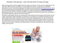 Nutrakick Testo Booster : Boosts The Metabolism Of Your Body