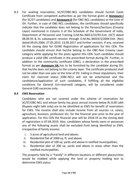 RRC Group D Recruitment notification 2019 in English