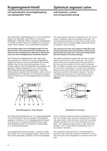Kugelsegment-Ventil Spherical segment valve