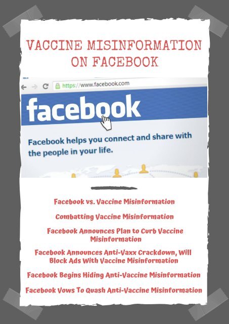 Vaccine Misinformation on Facebook
