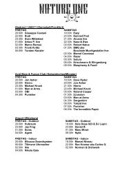 Timetable - Nature One