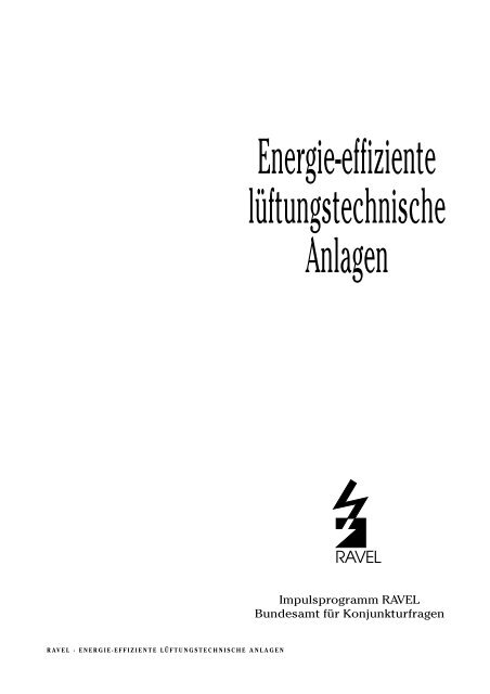 Energie-effiziente lüftungstechnische Anlagen - Energie.ch