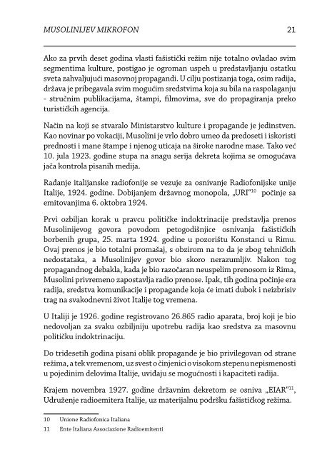 Musolinijev mikrofon - Radio propaganda fašističke Italije