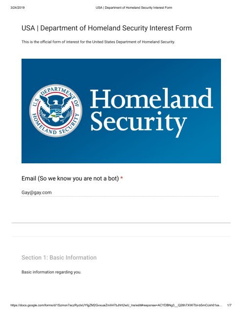 USA _ Department of Homeland Security Interest Form - Google Forms