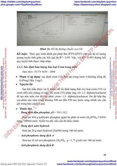 Đề tài Tìm hiểu các quy trình phân tích một số kim loại nặng trong môi trường nước (2019)