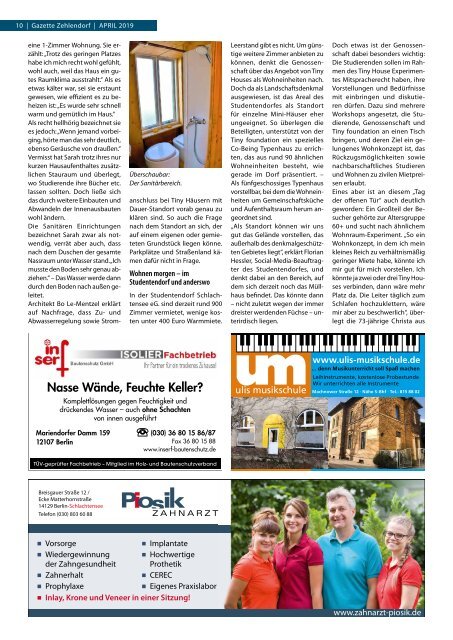 Gazette Zehlendorf April 2019