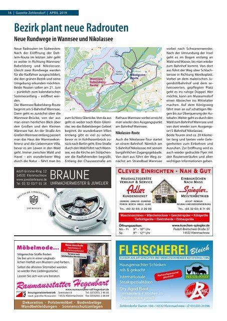 Gazette Zehlendorf April 2019