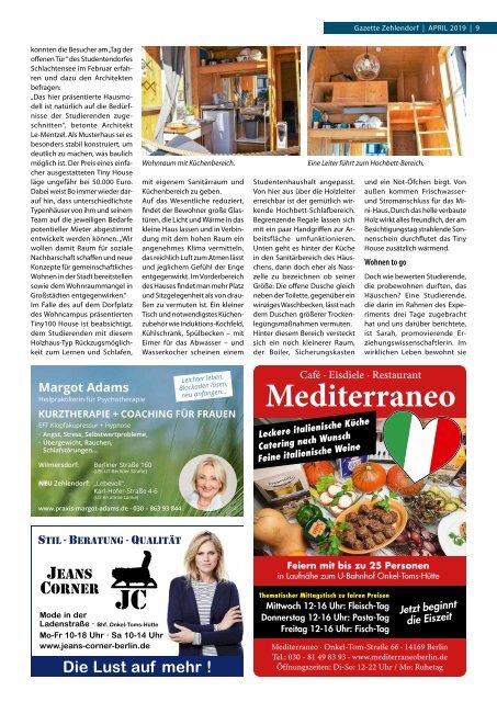 Gazette Zehlendorf April 2019