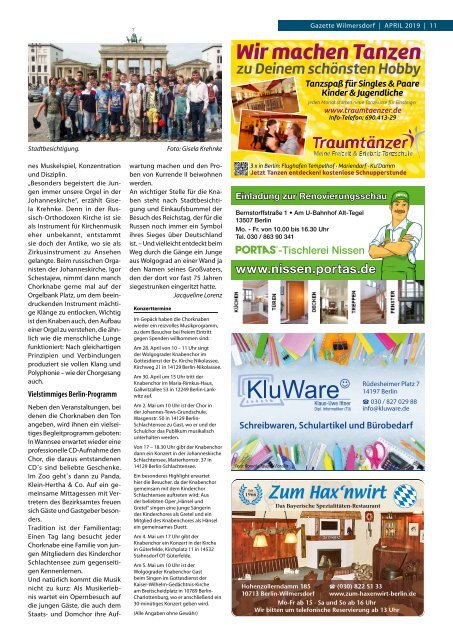 Gazette Wilmersdorf April 2019