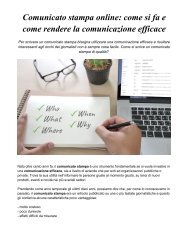 Comunicato stampa online: Affidarsi ad una Digital Agency è strategico!