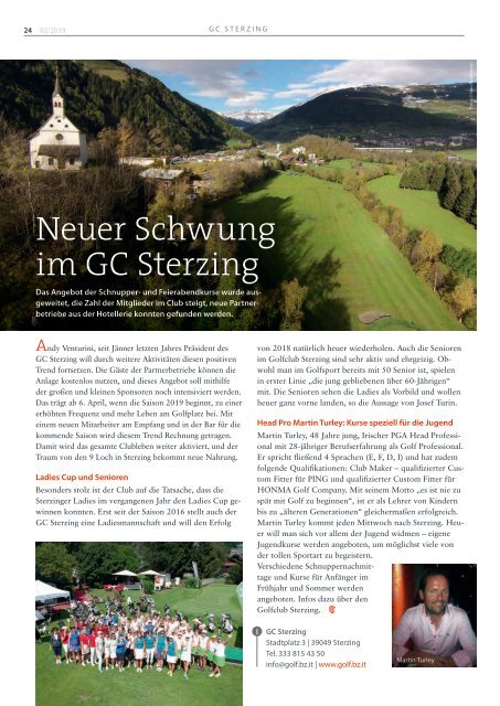 Golf in Südtirol 2019