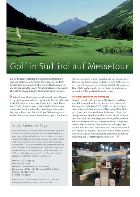 Golf in Südtirol 2019