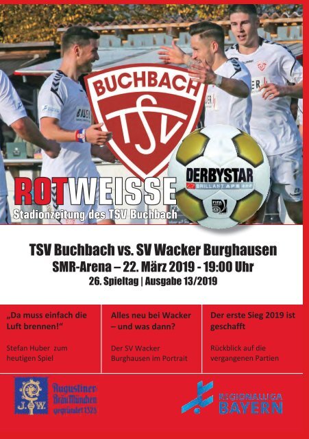 Stadionzeitung TSV Buchbach - SV Wacker Burghausen