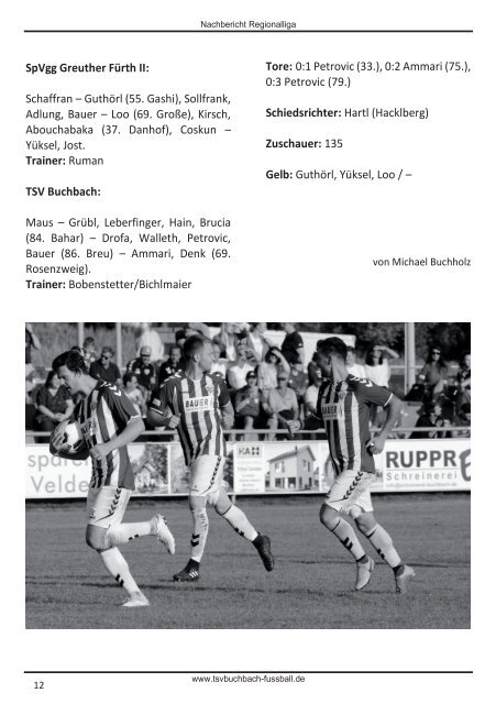 Stadionzeitung TSV Buchbach - SV Wacker Burghausen