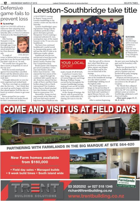 Selwyn Times: March 27, 2019