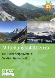 DAV Sektion Geltendorf Mitteilungsblatt 2019