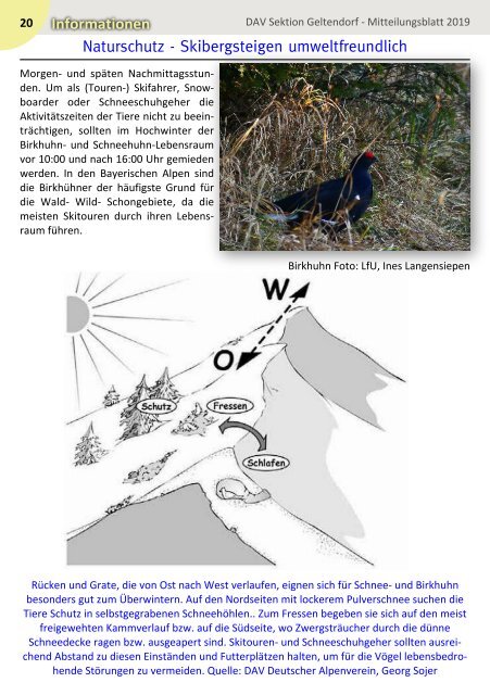 DAV Sektion Geltendorf Mitteilungsblatt 2019