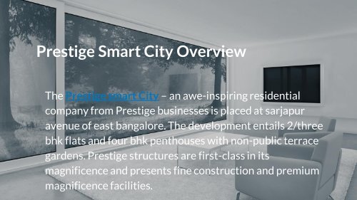Prestige Apartments at Sarjapur Road - www.prestigesmartcity.info