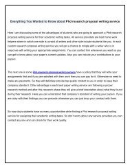 Everything You Wanted to Know about Phd research proposal writing service
