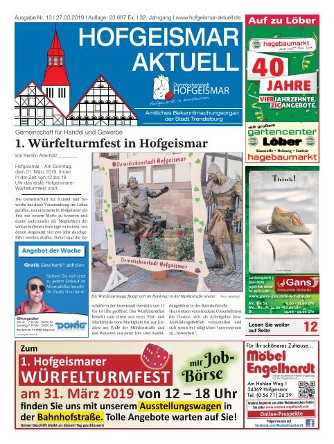 Hofgeismar Aktuell 2019 KW 13