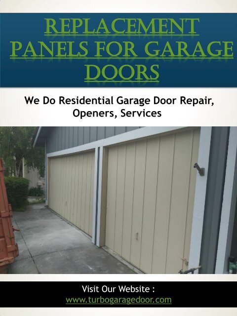 Replacement Panels For Garage Doors