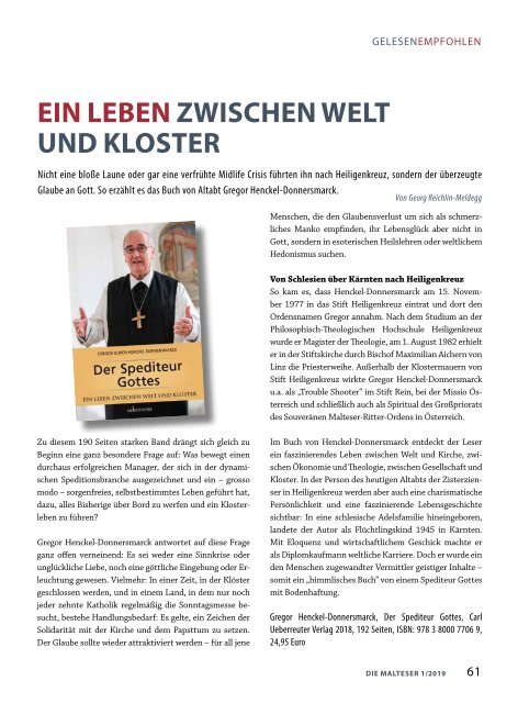 Die Malteser-Zeitung 1/2019