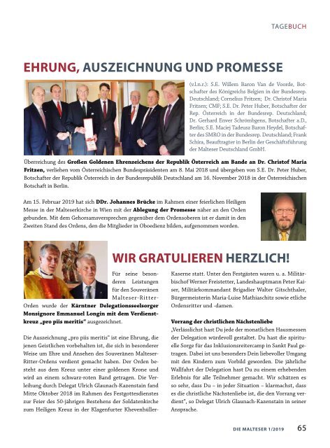 Die Malteser-Zeitung 1/2019